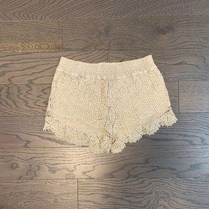 Urban Outfitters Lace Shorts - Cream